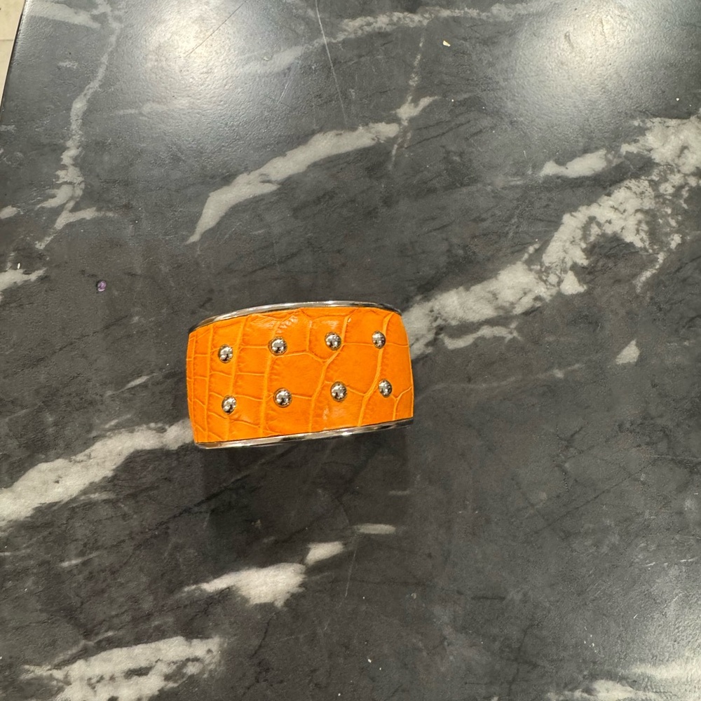 Tod's Orange Studded Bracelet Authentic